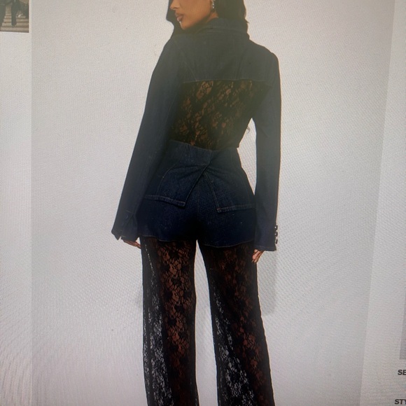 Fashion Nova Black Lace Jumpsuit - Picture 2 of 4